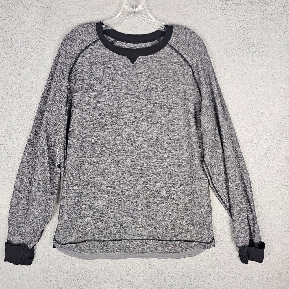 Lululemon Shirt Mens XL Grey Long Sleeve Soft Sweatshirt Athletic Workout